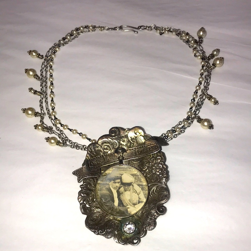 Sweet Bird Studio Pearl and Sterling Silver Necklace
